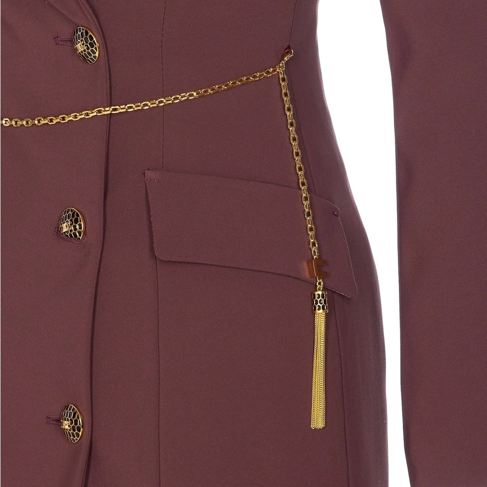 Elisabetta Franchi
chain-embellished double-breasted mini dress - Picture 4 of 5